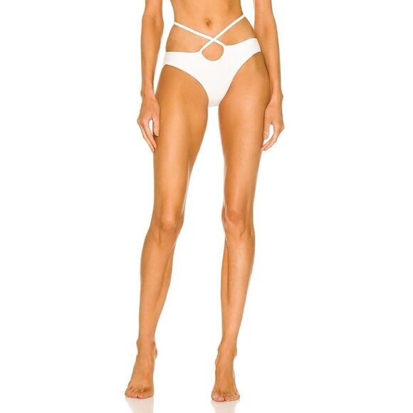 CHRISTOPHER ESBER Looped Tie Bikini Bottom in White 2 New Womens Swimsuit - Picture 3 of 11